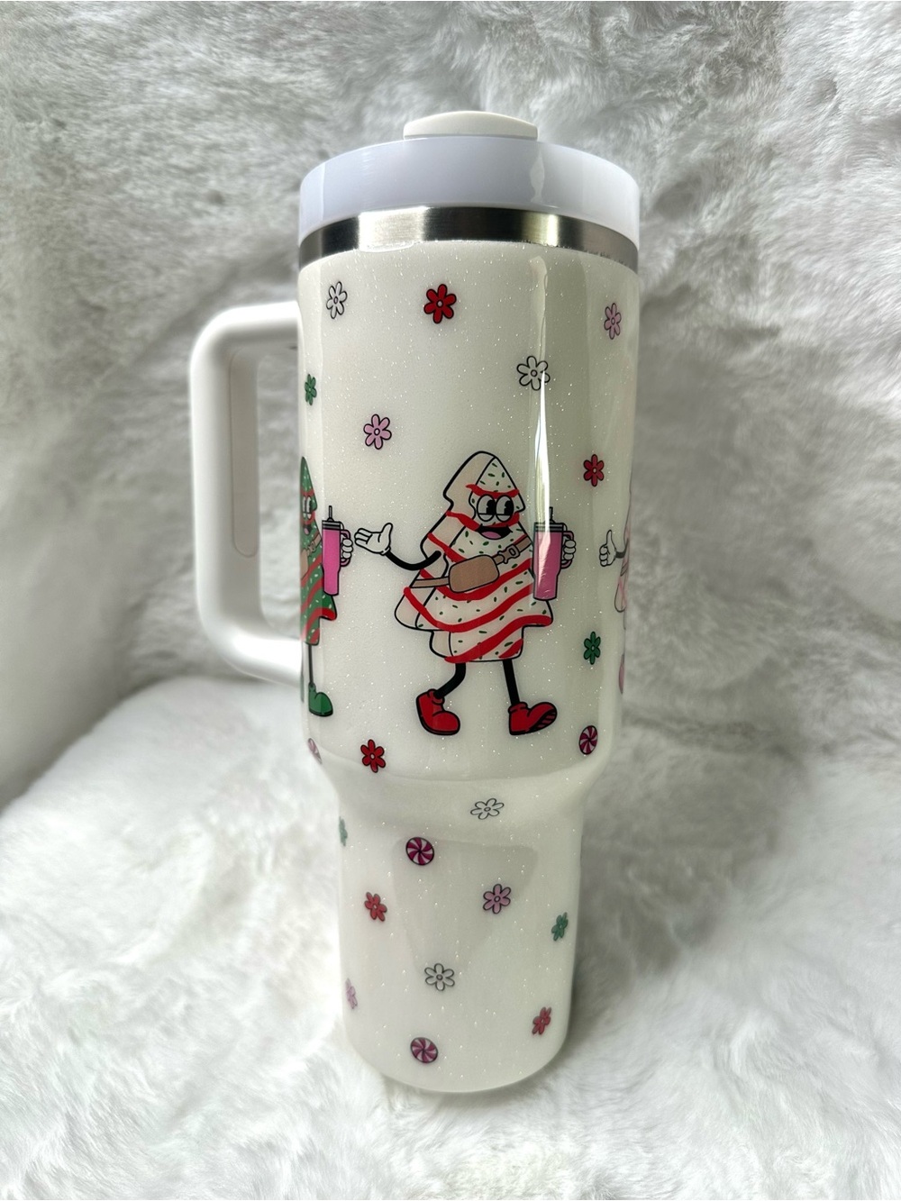 Stanley Custom Christmas Tree Cake Holiday tumbler 40 oz - Picture 2 of 5